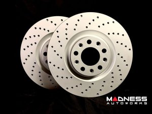 Alfa Romeo Giulia Brake Rotors - Front - R1 Concepts - Drilled - 2.0L